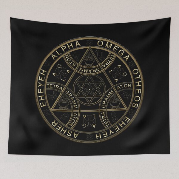 Item preview, Enochian Tetragrammaton Protection Sigil (Black).  By Michele Collu. Copyright: © Collugraphic    designed and sold by Collugraphic.