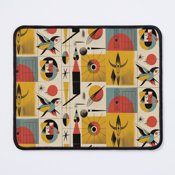 Item preview, Mid-Century Abstract Geometric Native Tribal Art Boho designed and sold by BlueLineLAX.