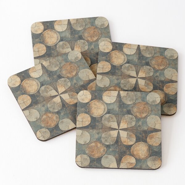 Item preview, Earthbound Geometry: A Mid-Century Modern Tile Composition designed and sold by Virtuals1.