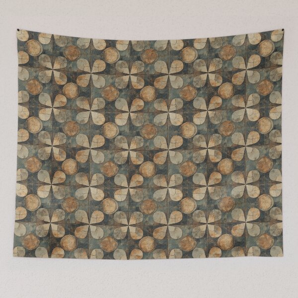 Item preview, Earthbound Geometry: A Mid-Century Modern Tile Composition designed and sold by Virtuals1.