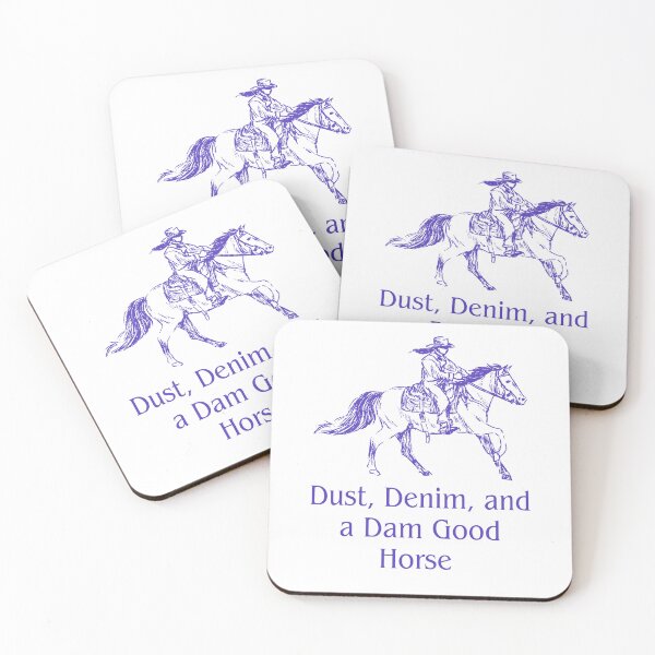 Item preview, Dust, Denim, and a Dam Good Horse purple designed and sold by CowgirlMDesigns.