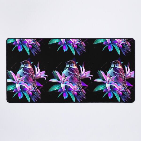 Item preview, Vibrant Minimalist Sparrow with Floral Accents – Modern Nature Illustration designed and sold by Naturalite19.