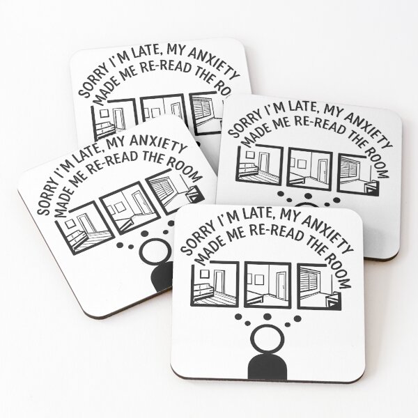 Item preview, Anxiety Humor T-Shirt – Sorry I’m Late My Anxiety Made Me Re-Read The Room – Mental Health Awareness designed and sold by ElwaliedElhag.