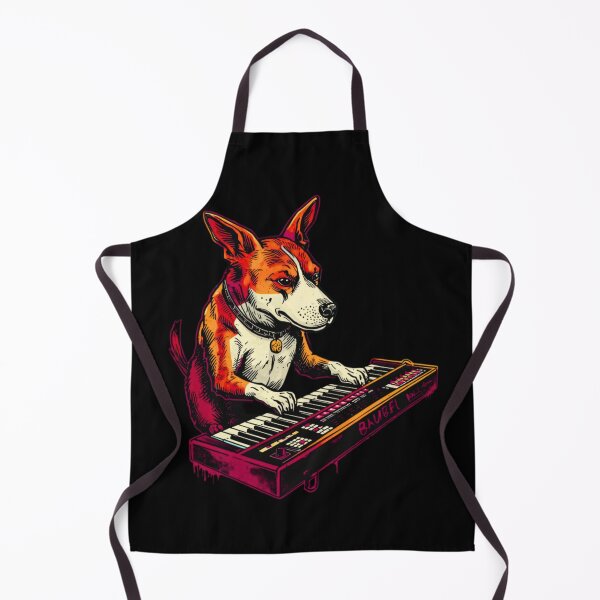 Item preview, Synth Dog – Music Loving Animal Illustration designed and sold by GreennieArt.