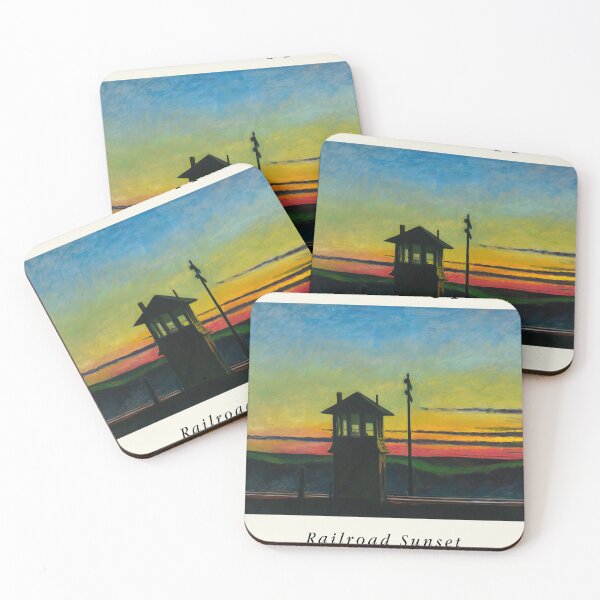 Item preview, Edward Hopper Railroad Sunset Realism designed and sold by LaFabricaArt.