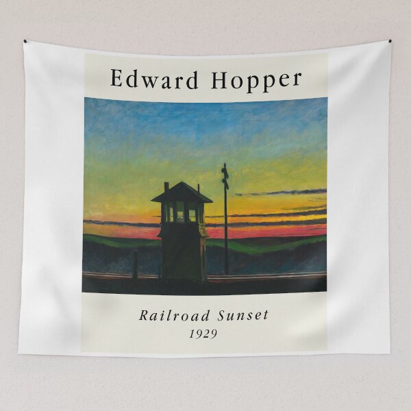 Item preview, Edward Hopper Railroad Sunset Realism designed and sold by LaFabricaArt.