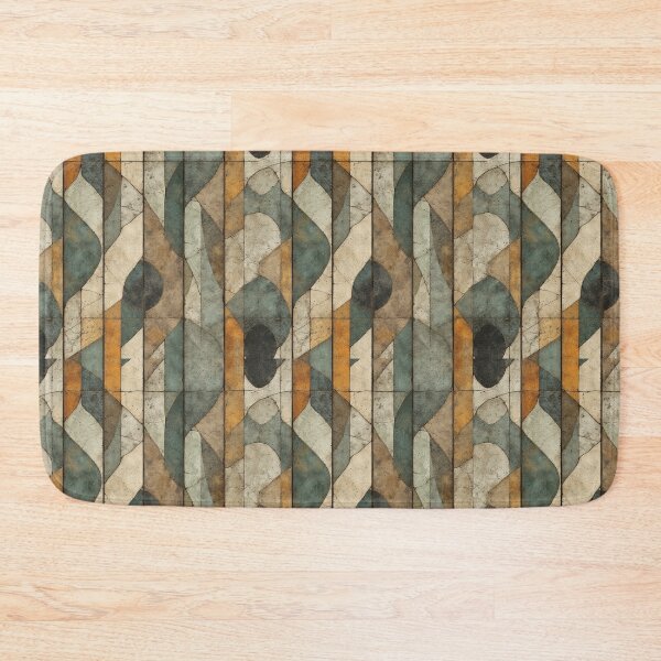 Item preview, Flowing Earth: Mid-Century Modern Geometric Tile Panels designed and sold by Virtuals1.