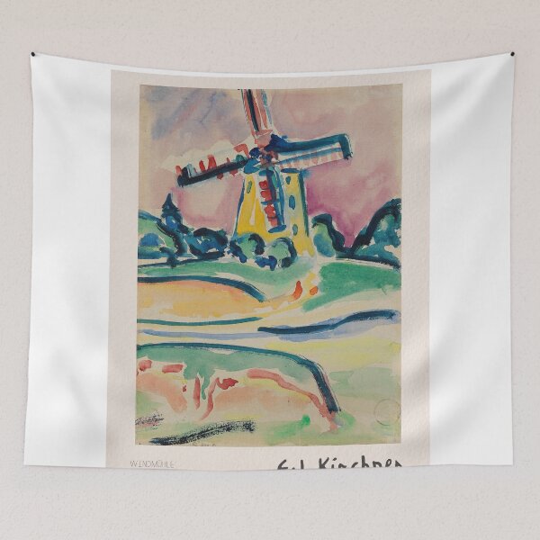 Item preview, Ernst Ludwig Kirchner Windmühle Expressionism designed and sold by LaFabricaArt.