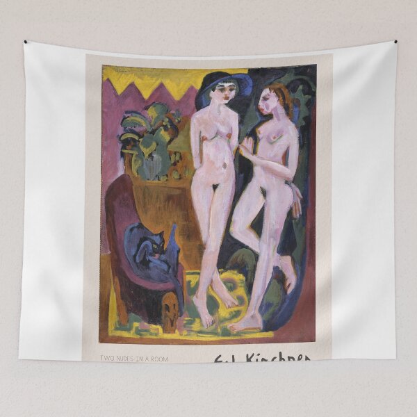 Item preview, Ernst Ludwig Kirchner Two Nudes Expressionism designed and sold by LaFabricaArt.
