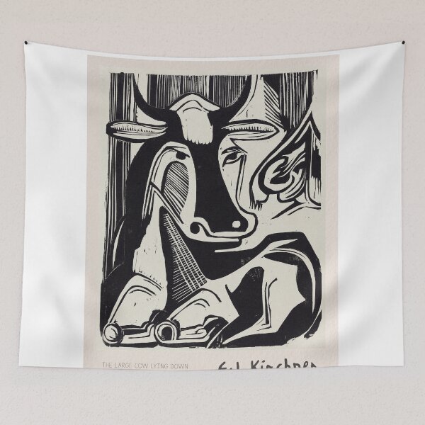 Item preview, Ernst Ludwig Kirchner Cow Woodcut designed and sold by LaFabricaArt.