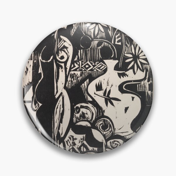 Item preview, Ernst Ludwig Kirchner Still Life Woodcut designed and sold by LaFabricaArt.