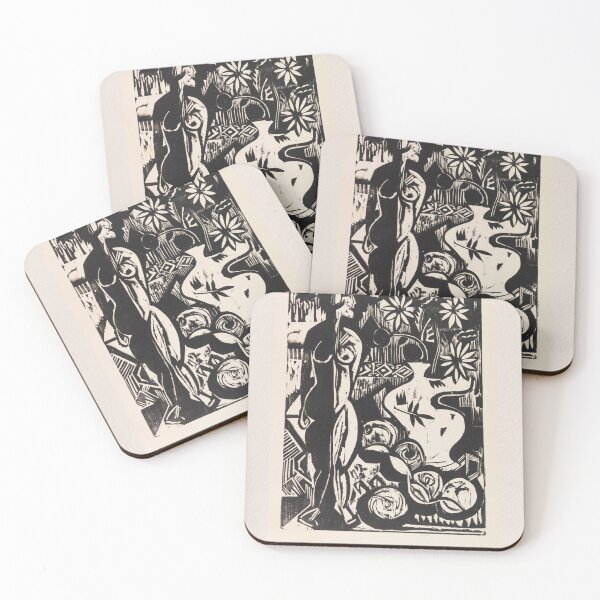 Item preview, Ernst Ludwig Kirchner Still Life Woodcut designed and sold by LaFabricaArt.