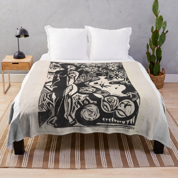 Item preview, Ernst Ludwig Kirchner Still Life Woodcut designed and sold by LaFabricaArt.