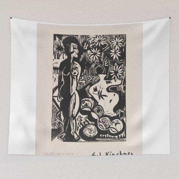 Item preview, Ernst Ludwig Kirchner Still Life Woodcut designed and sold by LaFabricaArt.