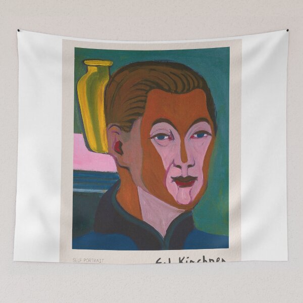 Item preview, Ernst Ludwig Kirchner Self Portrait Expressionism designed and sold by LaFabricaArt.