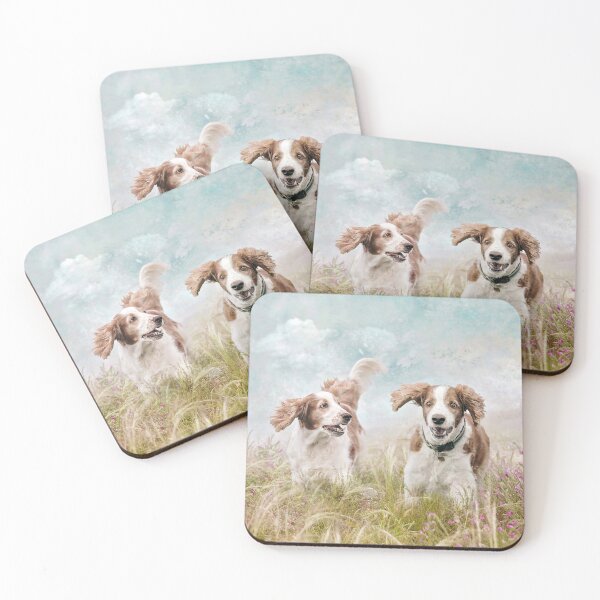 Item preview, fun loving welshies running designed and sold by Rowena Cherry Art.