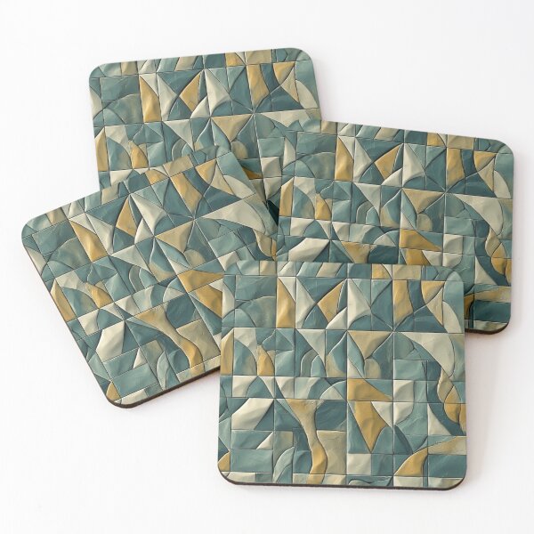 Item preview, Curved Harmony: Abstract Geometric Tile Relief designed and sold by Virtuals1.