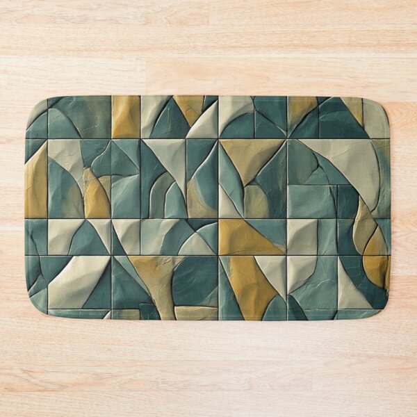 Item preview, Curved Harmony: Abstract Geometric Tile Relief designed and sold by Virtuals1.