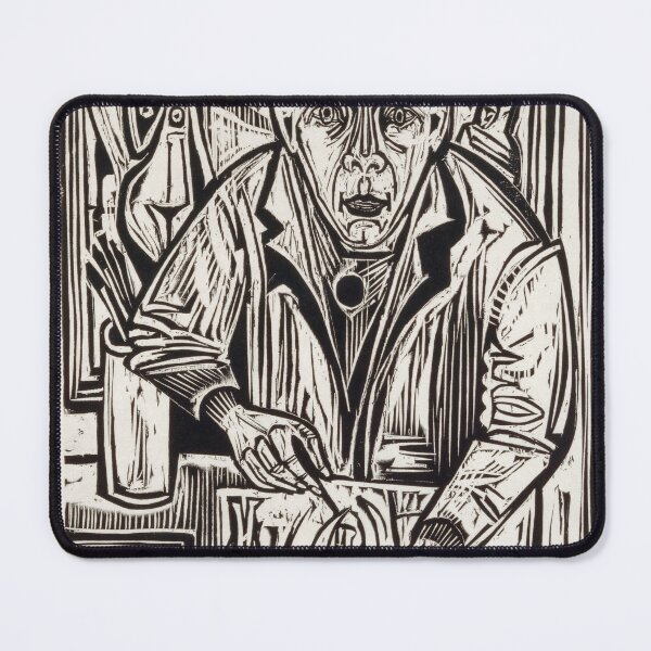 Item preview, Ernst Ludwig Kirchner Woodcut Self Portrait designed and sold by LaFabricaArt.