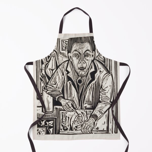 Item preview, Ernst Ludwig Kirchner Woodcut Self Portrait designed and sold by LaFabricaArt.