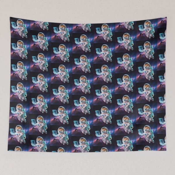 Item preview, Shiba Inu Space Traveler - Astronaut Dog in Deep Space designed and sold by Nadoshaa1998.