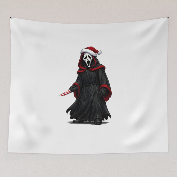 Item preview, Holiday Slasher Masked Killer | Creepy Christmas Horror Cartoon Art designed and sold by Sonic Nova Studios.