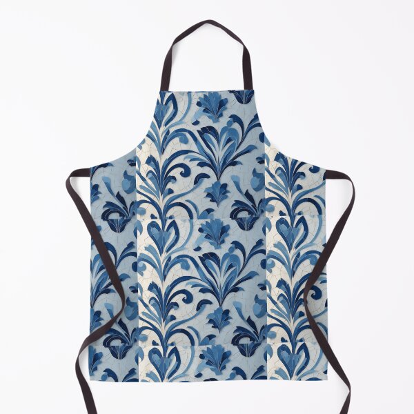 Item preview, Azure Elegance: Ornamental Floral Ceramic Tile Pattern designed and sold by Virtuals1.