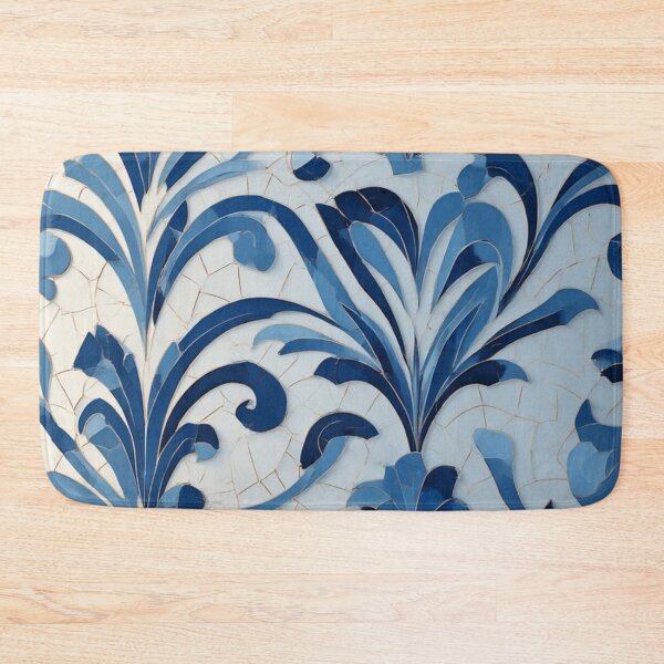 Item preview, Azure Elegance: Ornamental Floral Ceramic Tile Pattern designed and sold by Virtuals1.