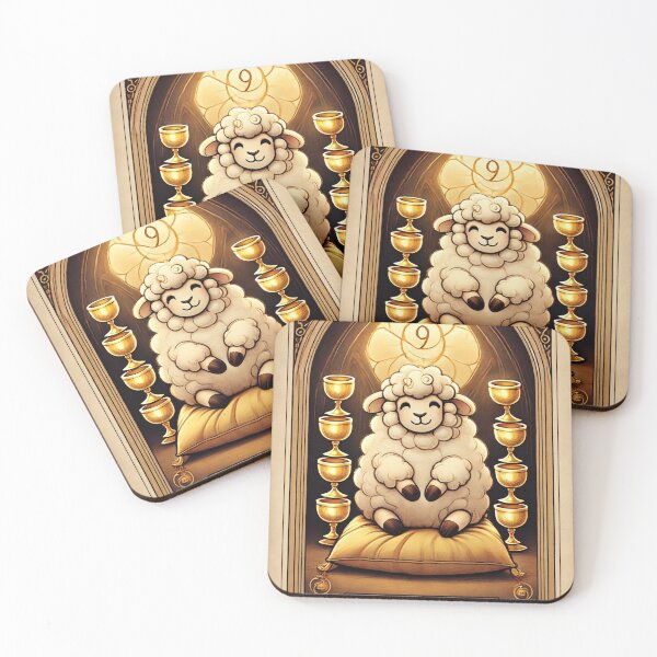 Item preview, Sheepism – Nine of Cups Tarot Card designed and sold by Thpoar.