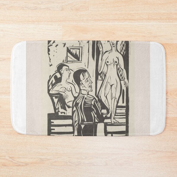 Item preview, Ernst Ludwig Kirchner Painter’s Afternoon Woodcut designed and sold by LaFabricaArt.