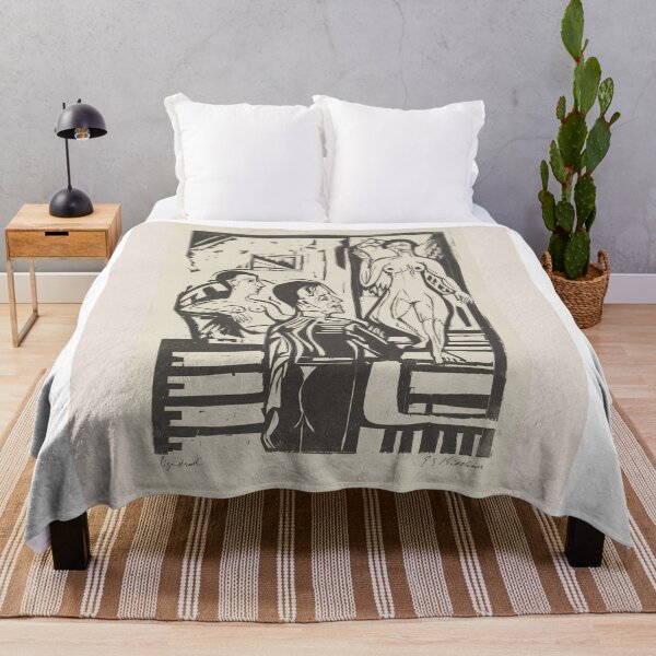 Item preview, Ernst Ludwig Kirchner Painter’s Afternoon Woodcut designed and sold by LaFabricaArt.