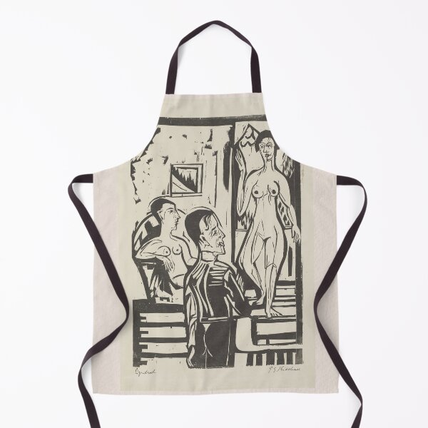 Item preview, Ernst Ludwig Kirchner Painter’s Afternoon Woodcut designed and sold by LaFabricaArt.