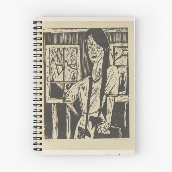 Item preview, Ernst Ludwig Kirchner Young Girl Woodcut designed and sold by LaFabricaArt.