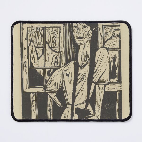 Item preview, Ernst Ludwig Kirchner Young Girl Woodcut designed and sold by LaFabricaArt.