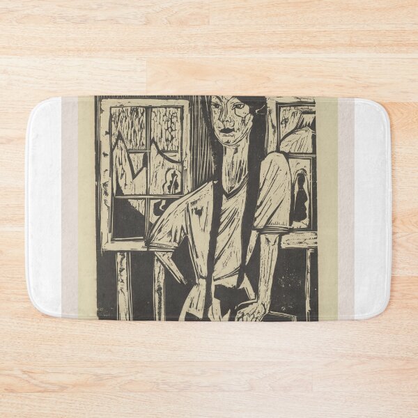 Item preview, Ernst Ludwig Kirchner Young Girl Woodcut designed and sold by LaFabricaArt.