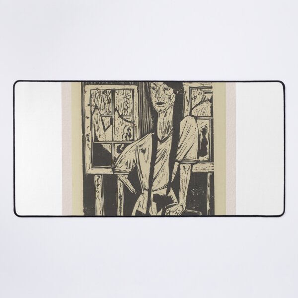 Item preview, Ernst Ludwig Kirchner Young Girl Woodcut designed and sold by LaFabricaArt.