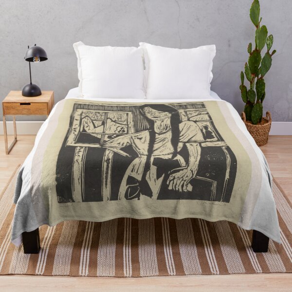 Item preview, Ernst Ludwig Kirchner Young Girl Woodcut designed and sold by LaFabricaArt.