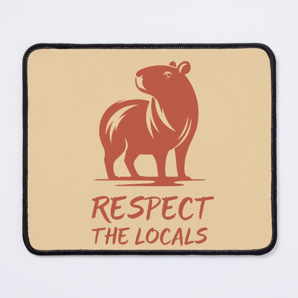 Item preview, Respect the locals - Capybara outline designed and sold by Frank J. Art.