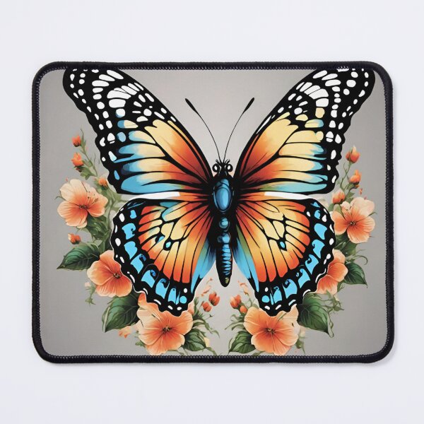 Item preview, Vibrant Monarch Butterfly with Peach Blossoms designed and sold by CASASIS_MERCH.