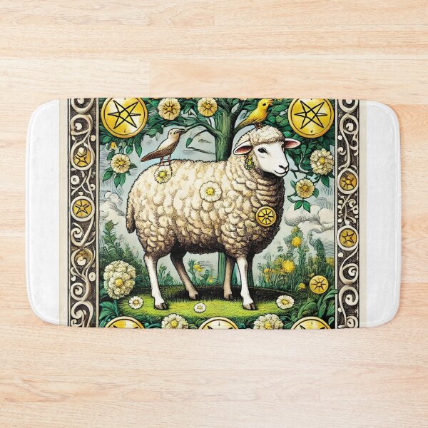 Item preview, Sheepism – Nine of Pentacles Tarot Card designed and sold by Thpoar.