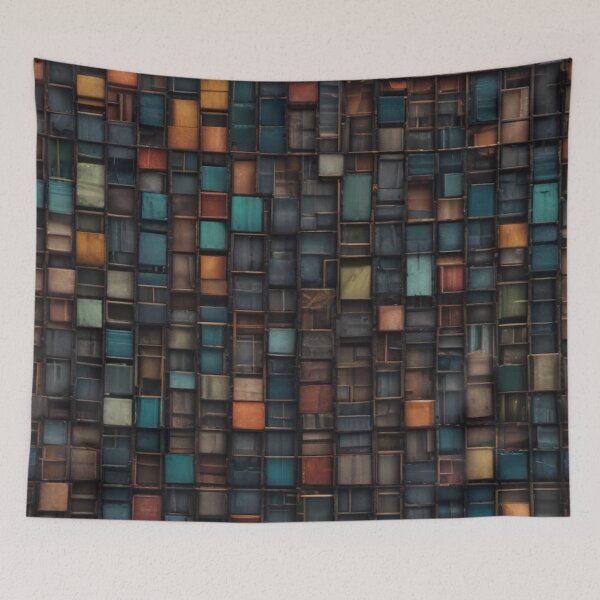 Item preview, Urban Grid: Vibrant Containers in Abstract Harmony designed and sold by Virtuals1.
