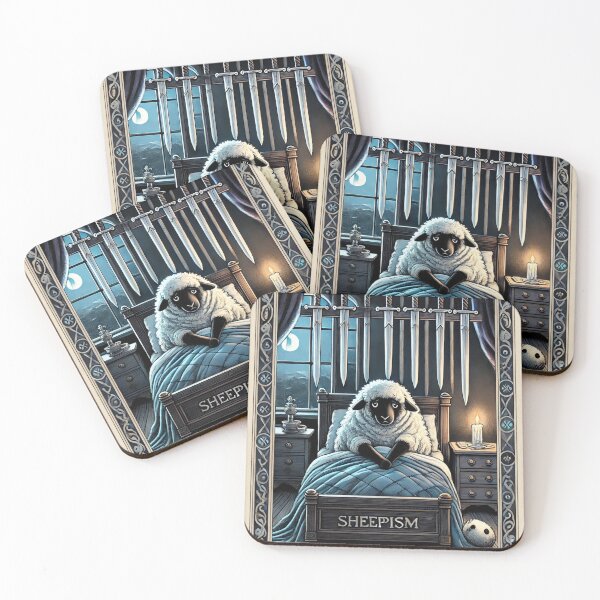 Item preview, Sheepism – Nine of Swords Tarot Card designed and sold by Thpoar.