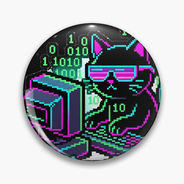 Artikelvorschau, Funny Hacker Cat Retro Synthwave - I'm In entworfen und verkauft von ClubChaos.