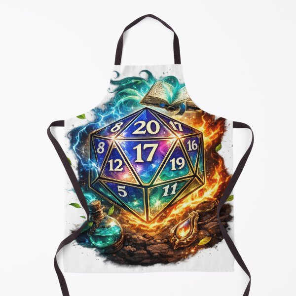 Item preview, Epic D20 Dice Elemental Fire and Water designed and sold by jgvisualarts.