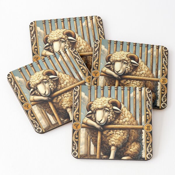 Item preview, Sheepism – Nine of Wands Tarot Card designed and sold by Thpoar.
