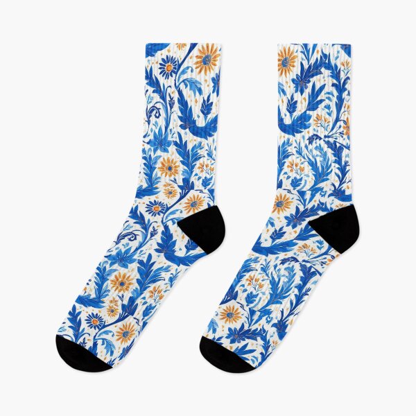 Item preview, Blue Botanica: A Hand-Painted Floral Harmony designed and sold by Virtuals1.
