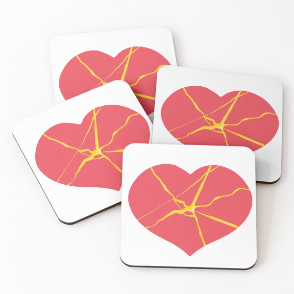 Item preview, kintsugi heart designed and sold by KitCatCards.