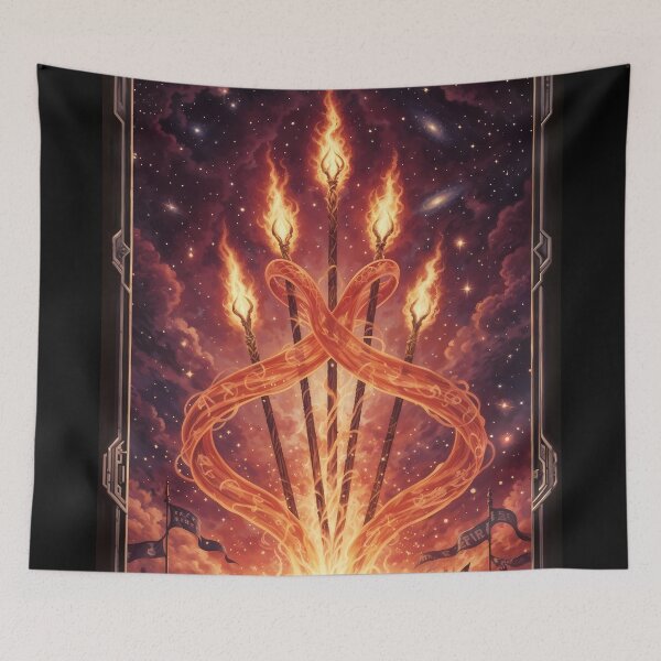 Item preview, Five of Wands - Cosmic Tarot Edition designed and sold by KYOFRAME.