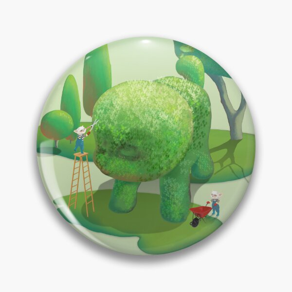 Item preview, Cat Gardeners – Green Topiary Animal Illustration designed and sold by ZKOZKOHI.