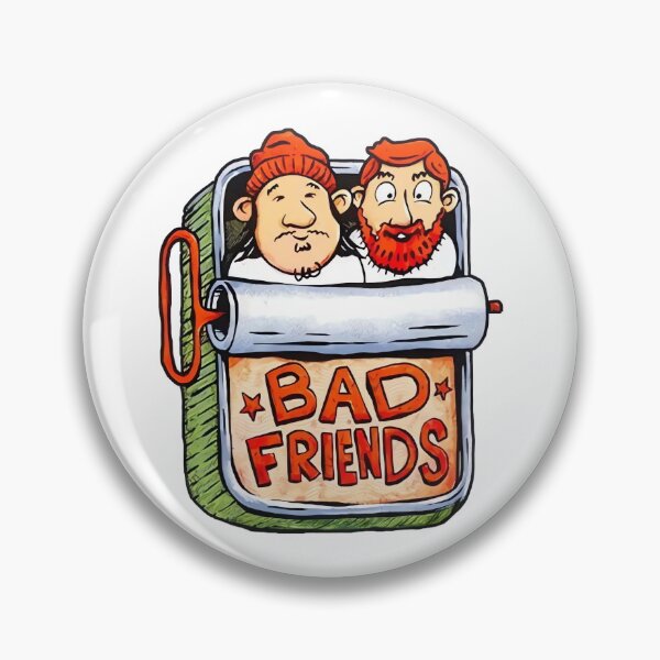 Item preview, Bad Friends Comedy Podcast Fish Tin Illustration Design designed and sold by Novaque.
